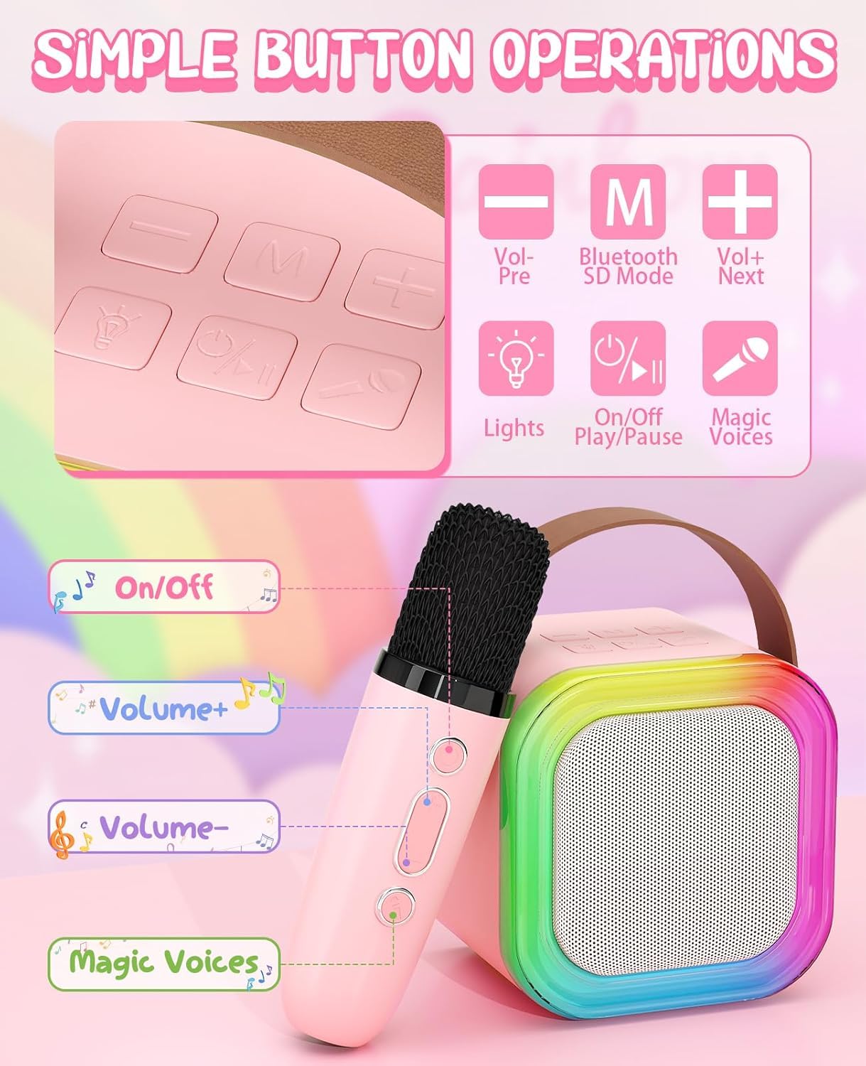 Bluetooth Karaoke Speaker with Microphone™